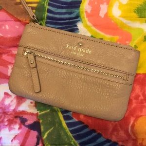 Kate spade tan wristlet